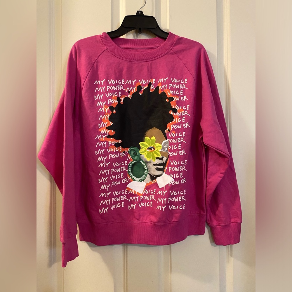 NWOT voice from BHM  Graphic Pink Sweatshirt